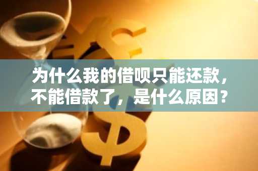 为什么我的借呗只能还款，不能借款了，是什么原因？