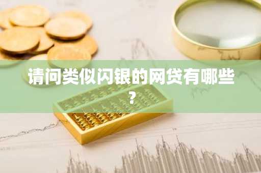 请问类似闪银的网贷有哪些？