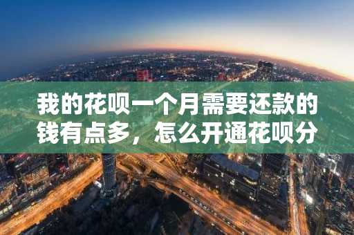 我的花呗一个月需要还款的钱有点多，怎么开通花呗分期啊？