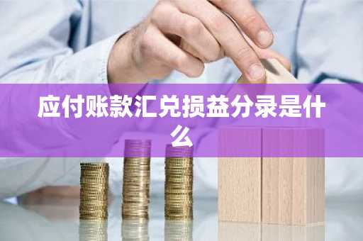 应付账款汇兑损益分录是什么