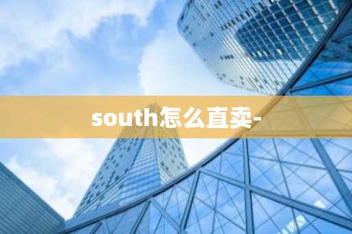 south怎么直卖-