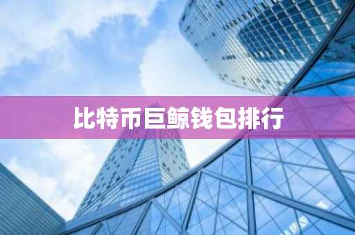 比特币巨鲸钱包排行