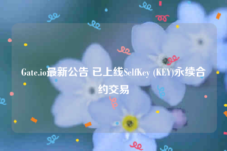 Gate.io最新公告 已上线SelfKey (KEY)永续合约交易