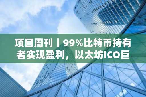 项目周刊丨99%比特币持有者实现盈利，以太坊ICO巨鲸再次抛售501枚ETH