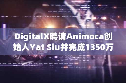 DigitalX聘请Animoca创始人Yat Siu并完成1350万美元融资以增持比特币