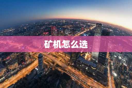 矿机怎么选