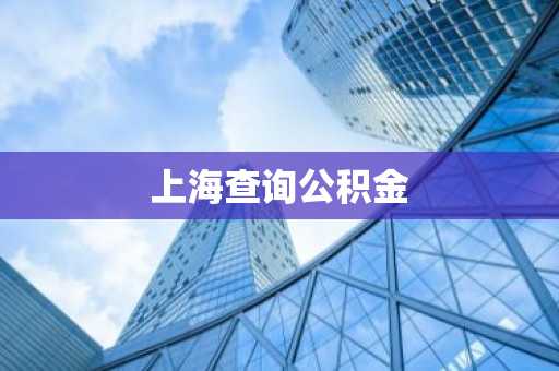 上海查询公积金