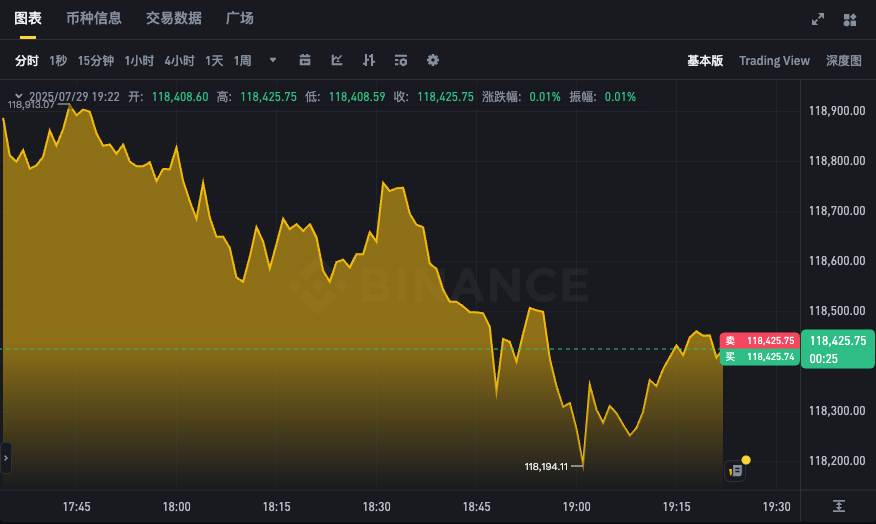 比特币最新K线走势APP 24小时BTC价格实时分析