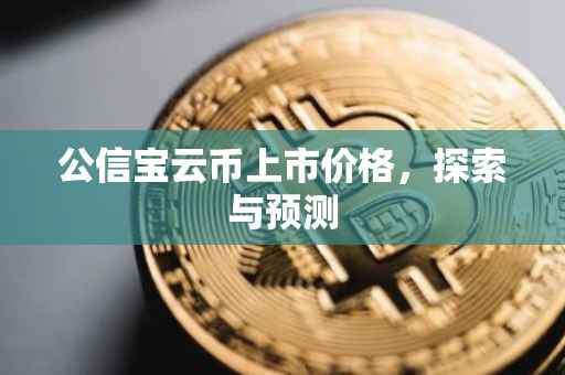 公信宝云币上市价格，探索与预测