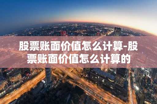 股票账面价值怎么计算-股票账面价值怎么计算的