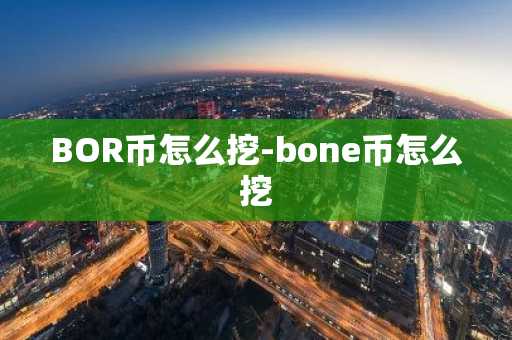 BOR币怎么挖-bone币怎么挖