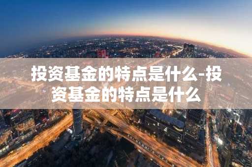 投资基金的特点是什么-投资基金的特点是什么