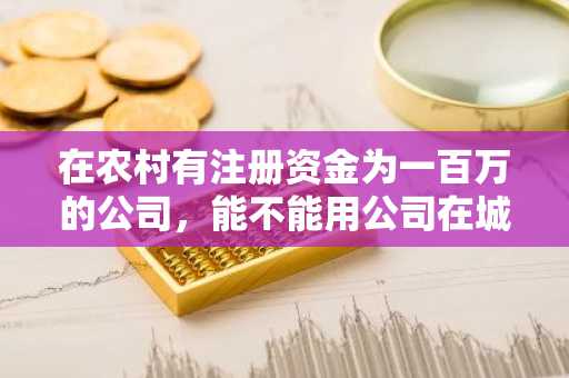 在农村有注册资金为一百万的公司，能不能用公司在城镇进行抵押贷款