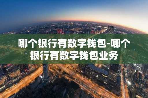 哪个银行有数字钱包-哪个银行有数字钱包业务
