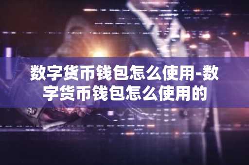 数字货币钱包怎么使用-数字货币钱包怎么使用的