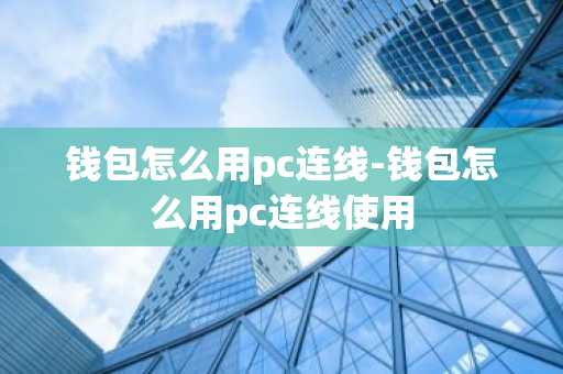 钱包怎么用pc连线-钱包怎么用pc连线使用
