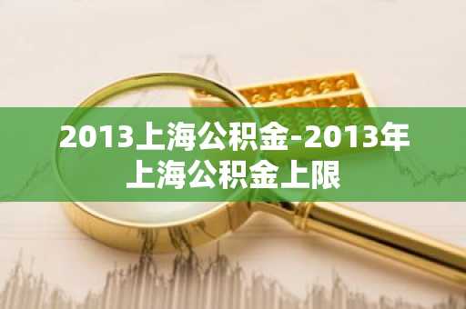 2013上海公积金-2013年上海公积金上限