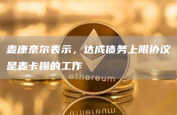 麦康奈尔表示，达成债务上限协议是麦卡锡的工作