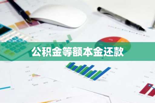 公积金等额本金还款