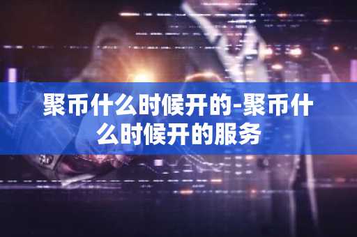 聚币什么时候开的-聚币什么时候开的服务