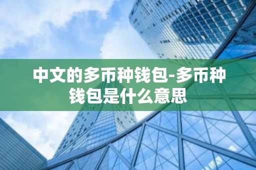 中文的多币种钱包-多币种钱包是什么意思