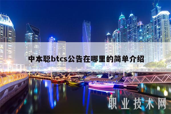 中本聪btcs公告在哪里的简单介绍