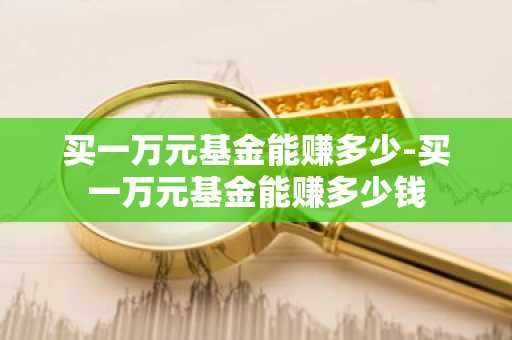 买一万元基金能赚多少-买一万元基金能赚多少钱