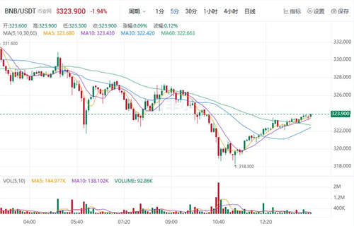 BNB今日最新行情消息 BI安币今日价格行情