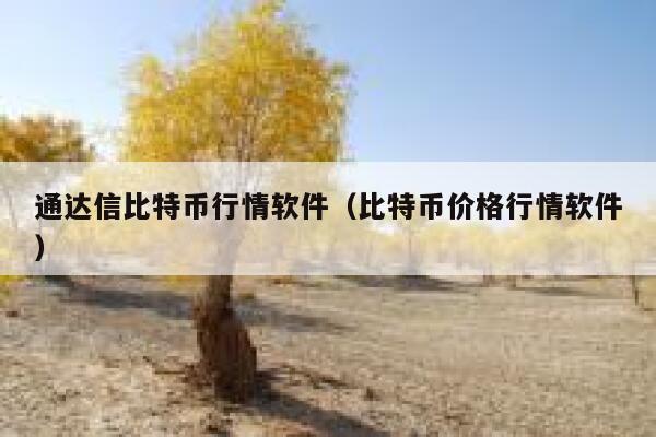 通达信比特币行情软件（比特币价格行情软件）