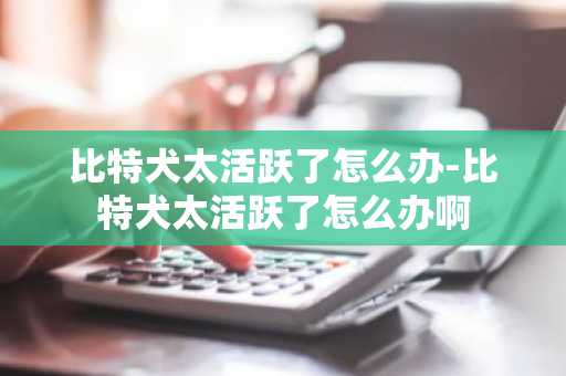比特犬太活跃了怎么办-比特犬太活跃了怎么办啊