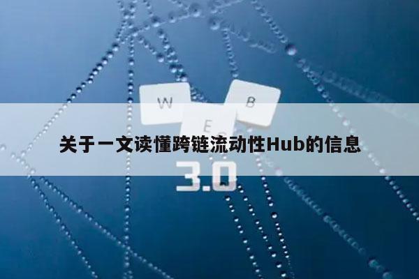 关于一文读懂跨链流动性Hub的信息