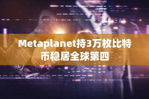 Metaplanet持3万枚比特币稳居全球第四