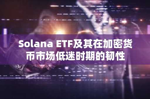 Solana ETF及其在加密货币市场低迷时期的韧性