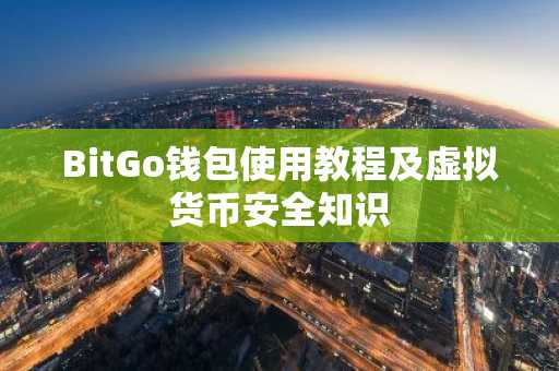 BitGo钱包使用教程及虚拟货币安全知识