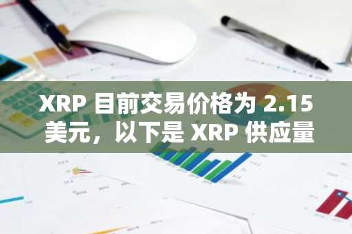 XRP 目前交易价格为 2.15 美元，以下是 XRP 供应量损失情况。