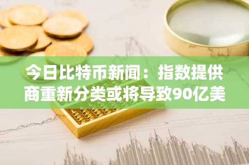 今日比特币新闻：指数提供商重新分类或将导致90亿美元资金从MicroStrategy流出