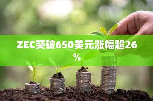 ZEC突破650美元涨幅超26%