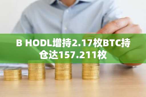 B HODL增持2.17枚BTC持仓达157.211枚