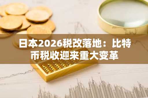 日本2026税改落地：比特币税收迎来重大变革