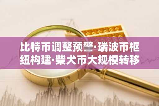 比特币调整预警·瑞波币枢纽构建·柴犬币大规模转移…加密市场预示‘拐点’