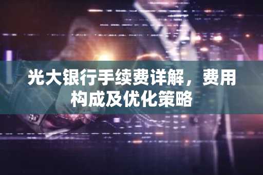 光大银行手续费详解，费用构成及优化策略