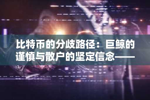 比特币的分歧路径：巨鲸的谨慎与散户的坚定信念——2025 年市场情绪的转变