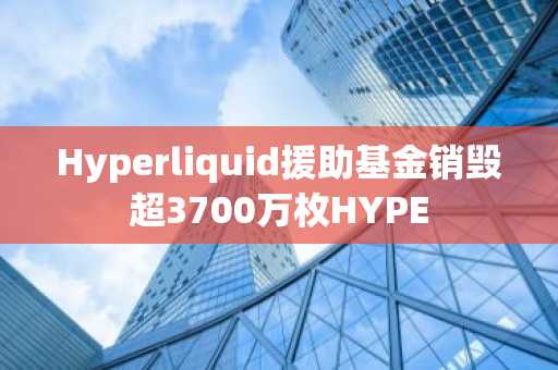 Hyperliquid援助基金销毁超3700万枚HYPE