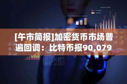 [午市简报]加密货币市场普遍回调：比特币报90,079美元，以太坊跌至3,211美元
