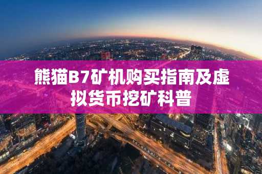 熊猫B7矿机购买指南及虚拟货币挖矿科普