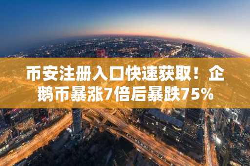 币安注册入口快速获取！企鹅币暴涨7倍后暴跌75%