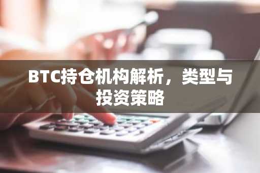 BTC持仓机构解析，类型与投资策略