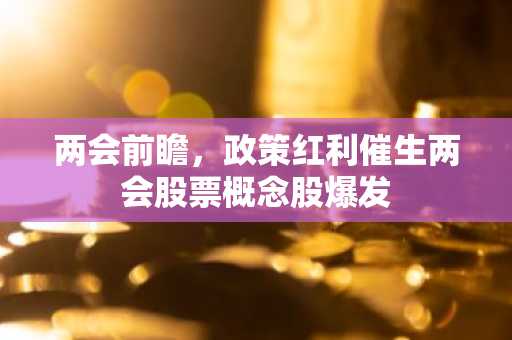 两会前瞻，政策红利催生两会股票概念股爆发
