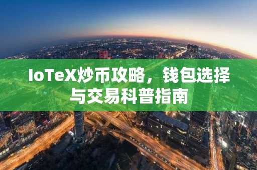 IoTeX炒币攻略，钱包选择与交易科普指南