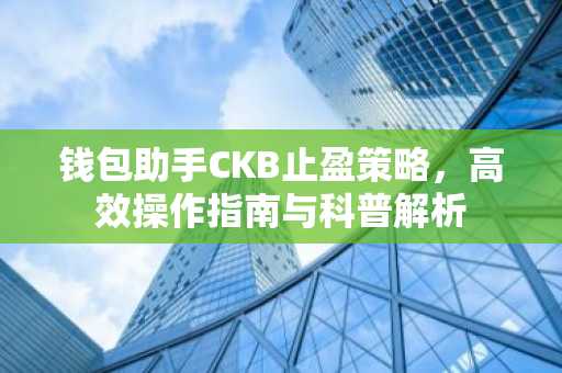 钱包助手CKB止盈策略，高效操作指南与科普解析